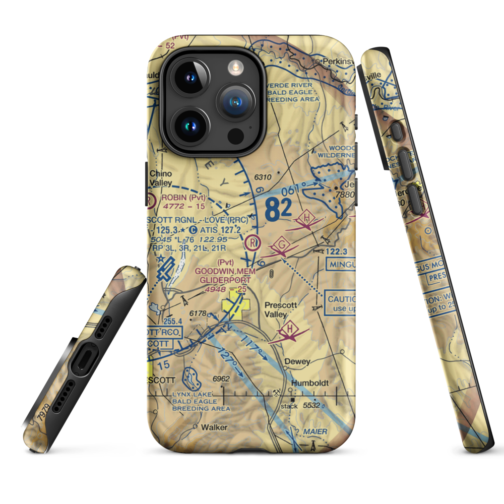 A C Goodwin Memorial Field Gliderport (AZ86) VFR Sectional  Tough iPhone Case iPhone 15 Pro Max model shown
