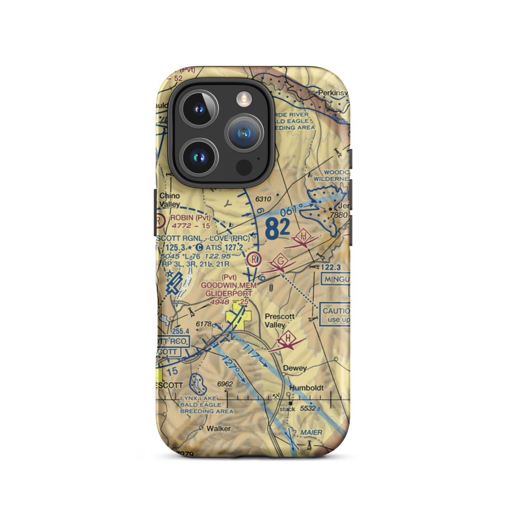 A C Goodwin Memorial Field Gliderport (AZ86) VFR Sectional  Tough iPhone Case iPhone 16 Pro model shown