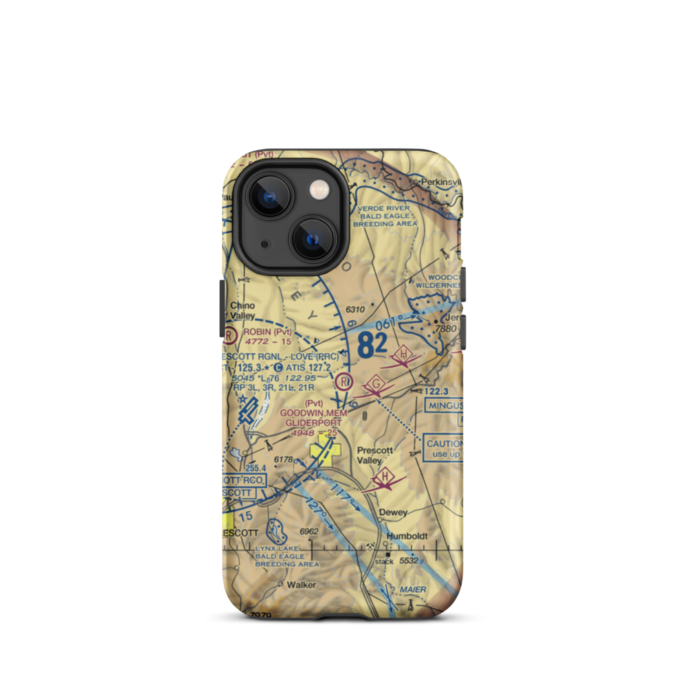 A C Goodwin Memorial Field Gliderport (AZ86) VFR Sectional  Tough iPhone Case iPhone 13 mini model shown
