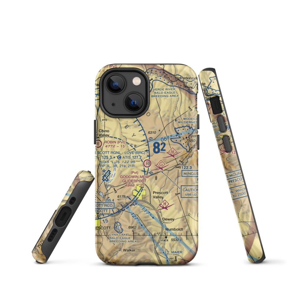 A C Goodwin Memorial Field Gliderport (AZ86) VFR Sectional  Tough iPhone Case iPhone 13 mini model shown