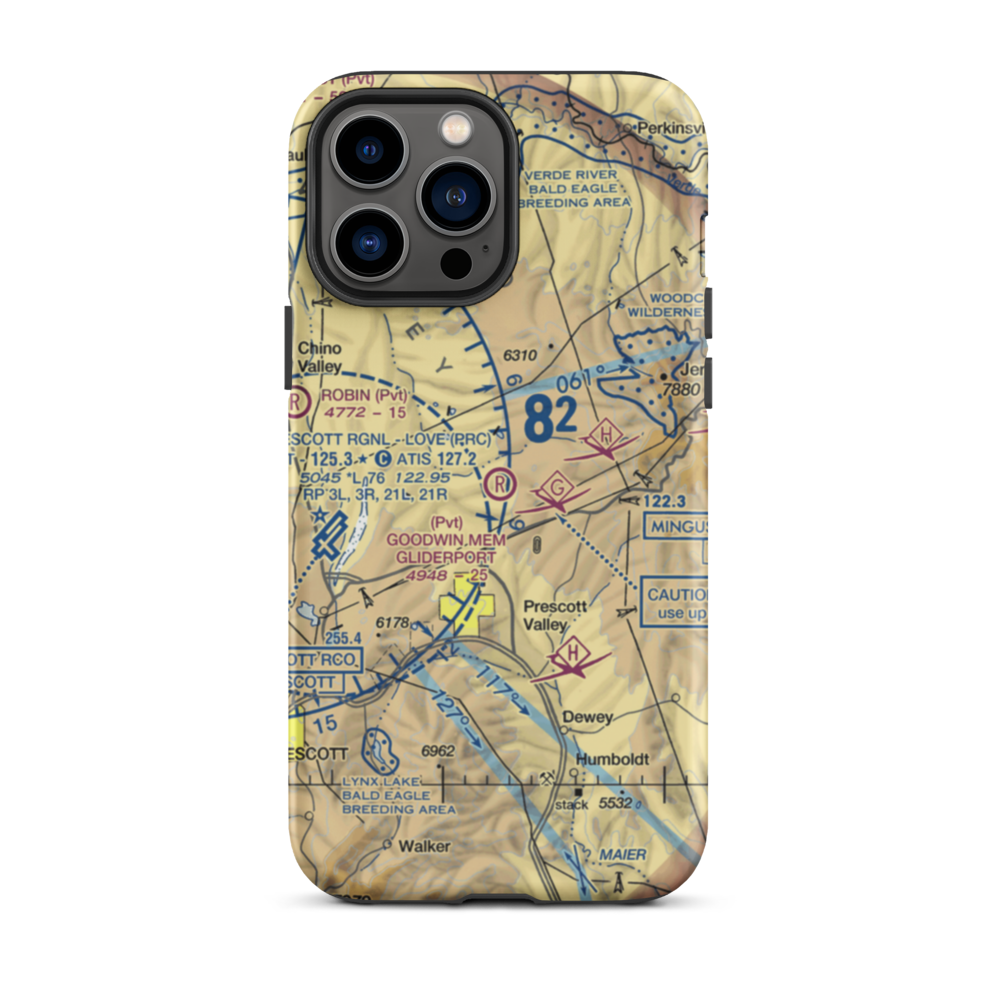 A C Goodwin Memorial Field Gliderport (AZ86) VFR Sectional  Tough iPhone Case iPhone 13 Pro Max model shown