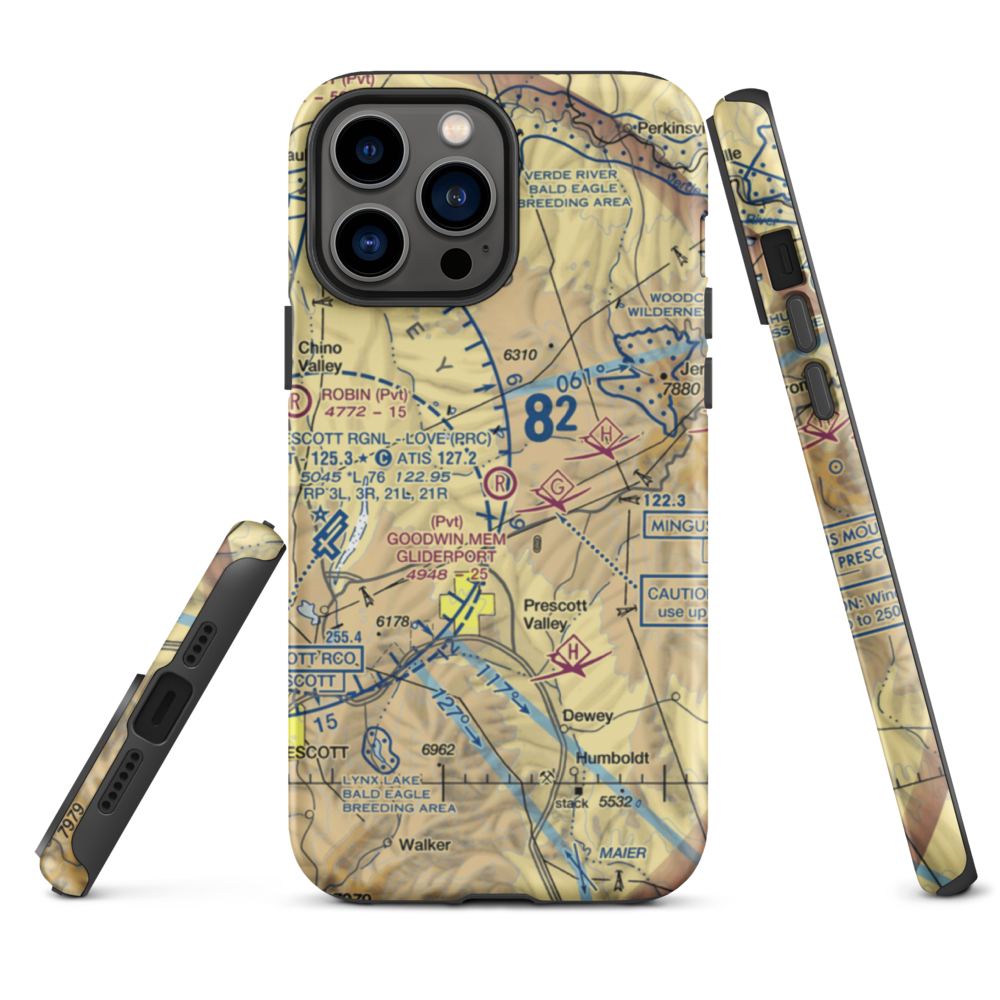A C Goodwin Memorial Field Gliderport (AZ86) VFR Sectional  Tough iPhone Case iPhone 13 Pro Max model shown