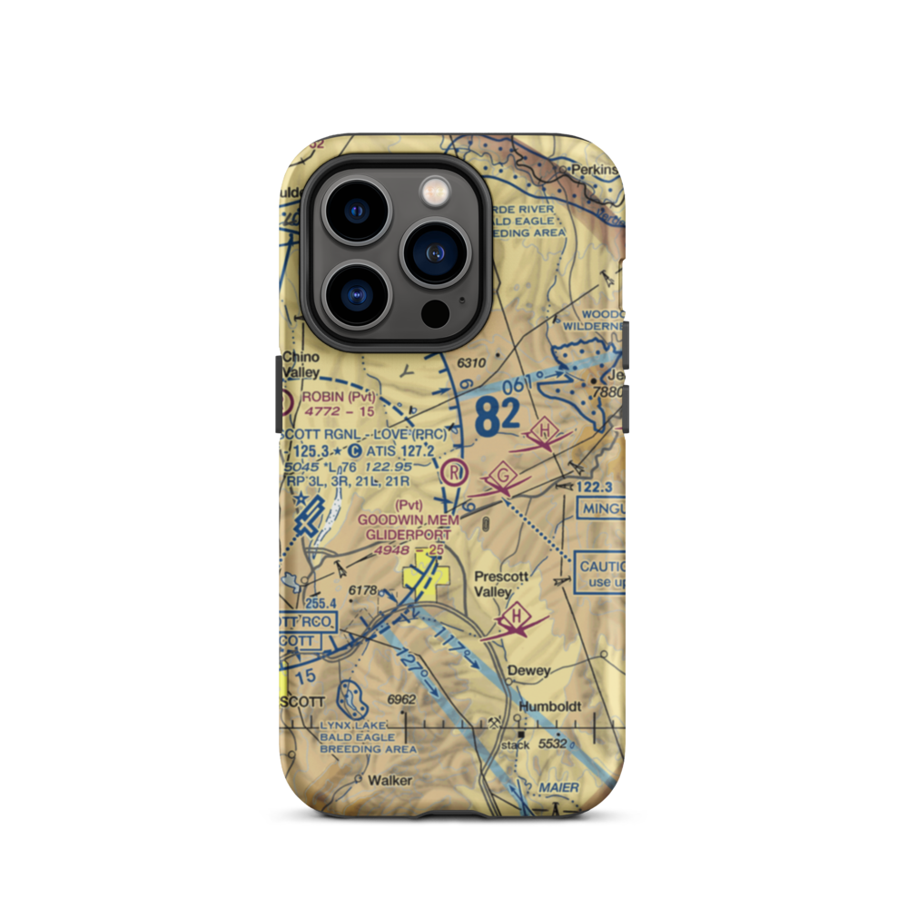 A C Goodwin Memorial Field Gliderport (AZ86) VFR Sectional  Tough iPhone Case iPhone 14 Pro model shown