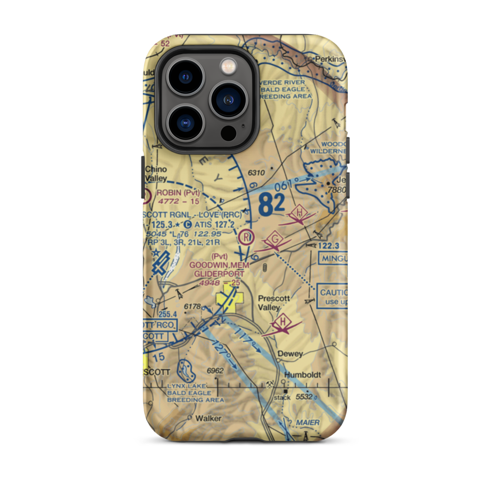 A C Goodwin Memorial Field Gliderport (AZ86) VFR Sectional  Tough iPhone Case iPhone 14 Pro Max model shown