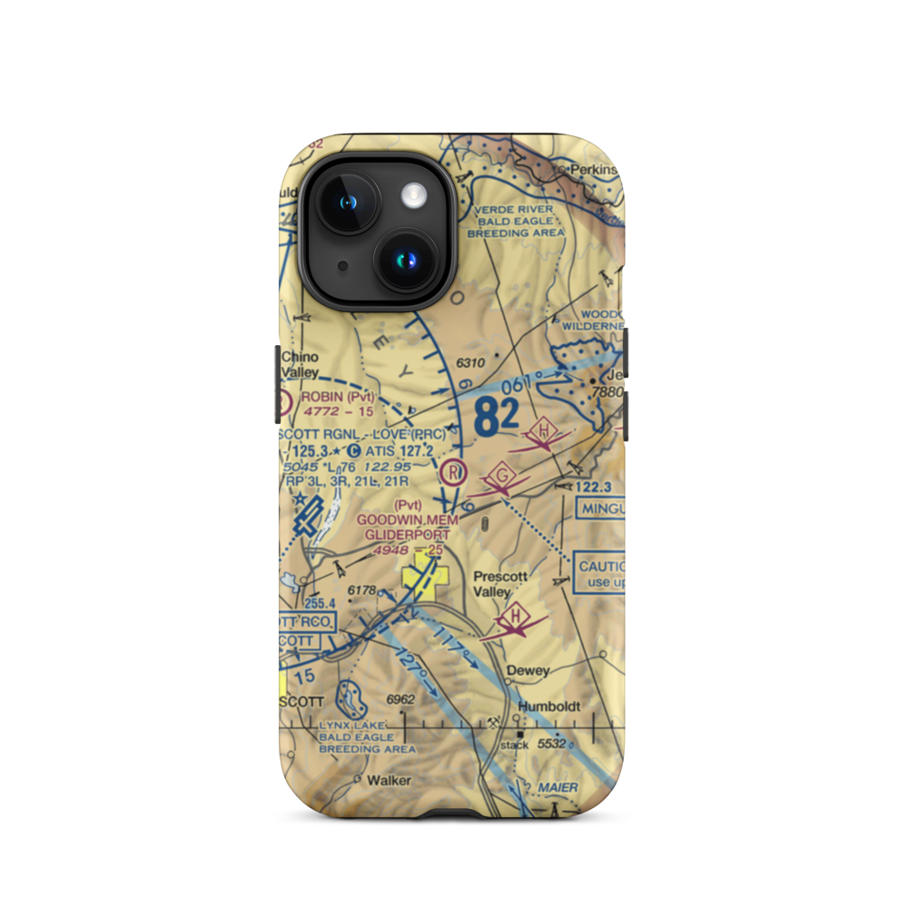 A C Goodwin Memorial Field Gliderport (AZ86) VFR Sectional  Tough iPhone Case iPhone 15 model shown