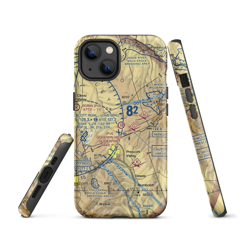 A C Goodwin Memorial Field Gliderport (AZ86) VFR Sectional  Tough iPhone Case iPhone 11 Pro Max model shown