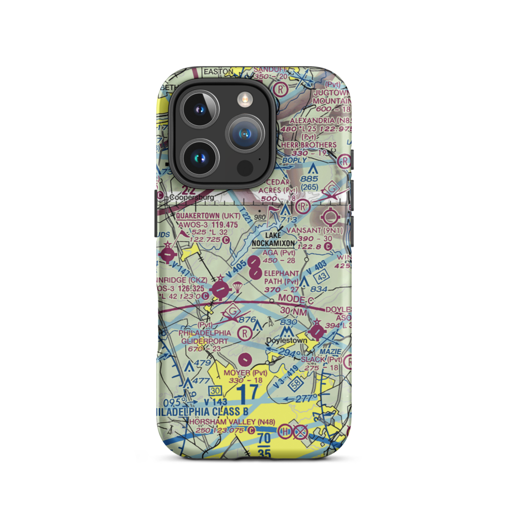 A G A Farms Airport (61PN) VFR Sectional  Tough iPhone Case iPhone 16 Pro model shown