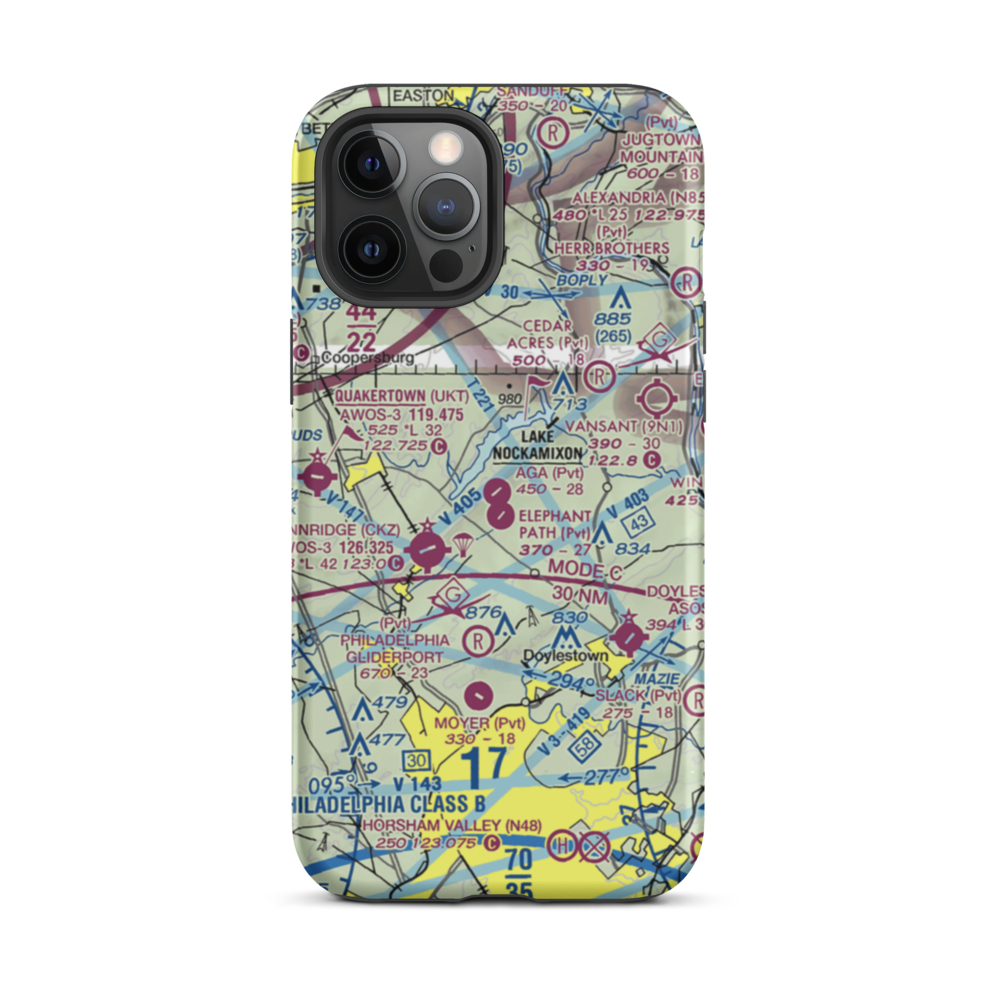 A G A Farms Airport (61PN) VFR Sectional  Tough iPhone Case iPhone 12 Pro Max model shown