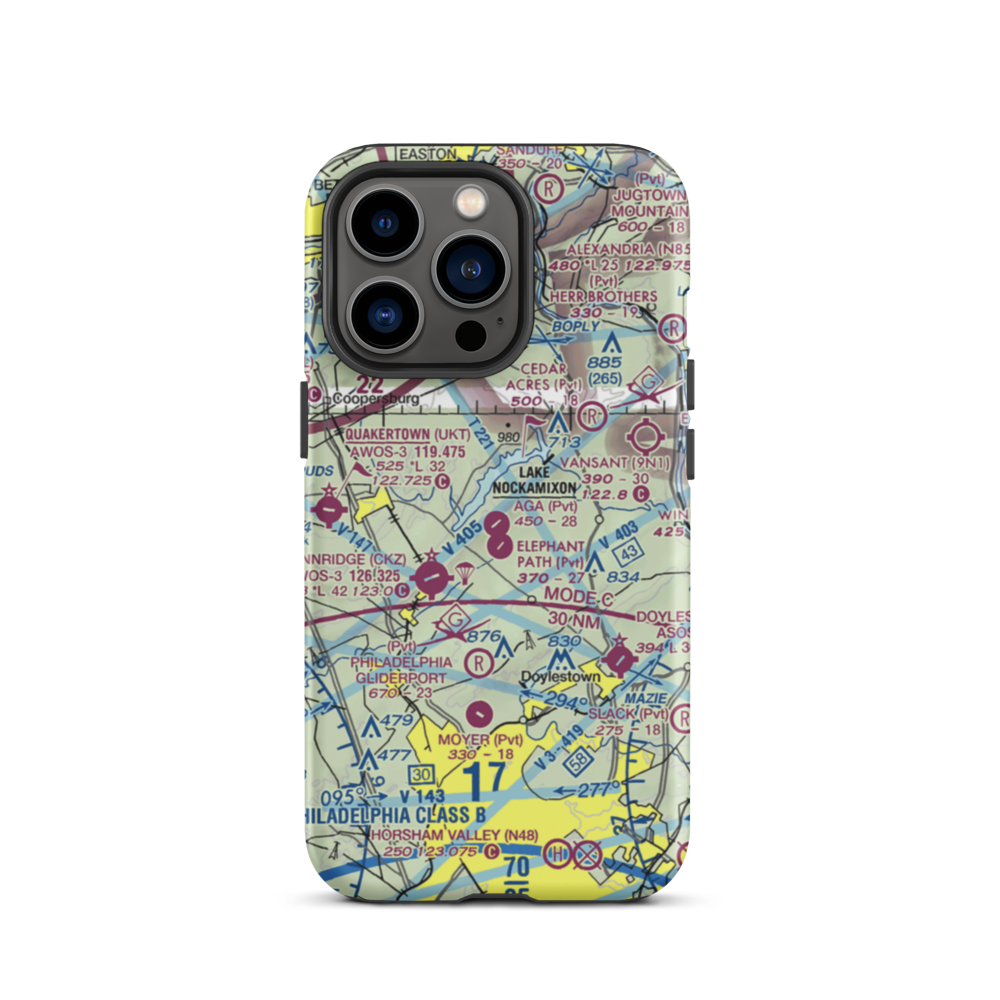 A G A Farms Airport (61PN) VFR Sectional  Tough iPhone Case iPhone 13 Pro model shown