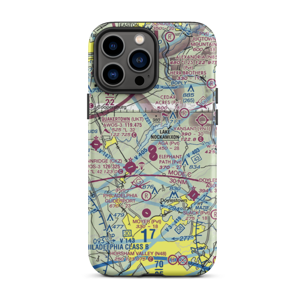 A G A Farms Airport (61PN) VFR Sectional  Tough iPhone Case iPhone 13 Pro Max model shown