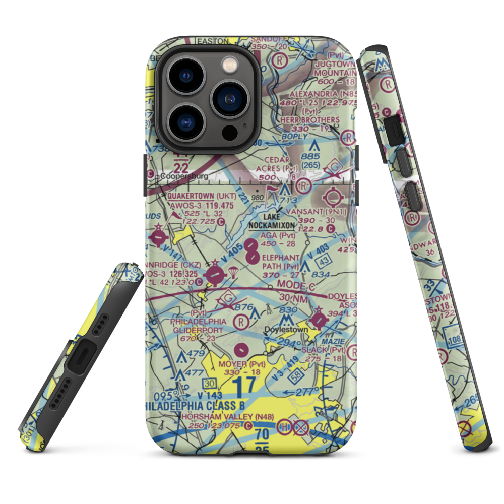A G A Farms Airport (61PN) VFR Sectional  Tough iPhone Case iPhone 13 Pro Max model shown