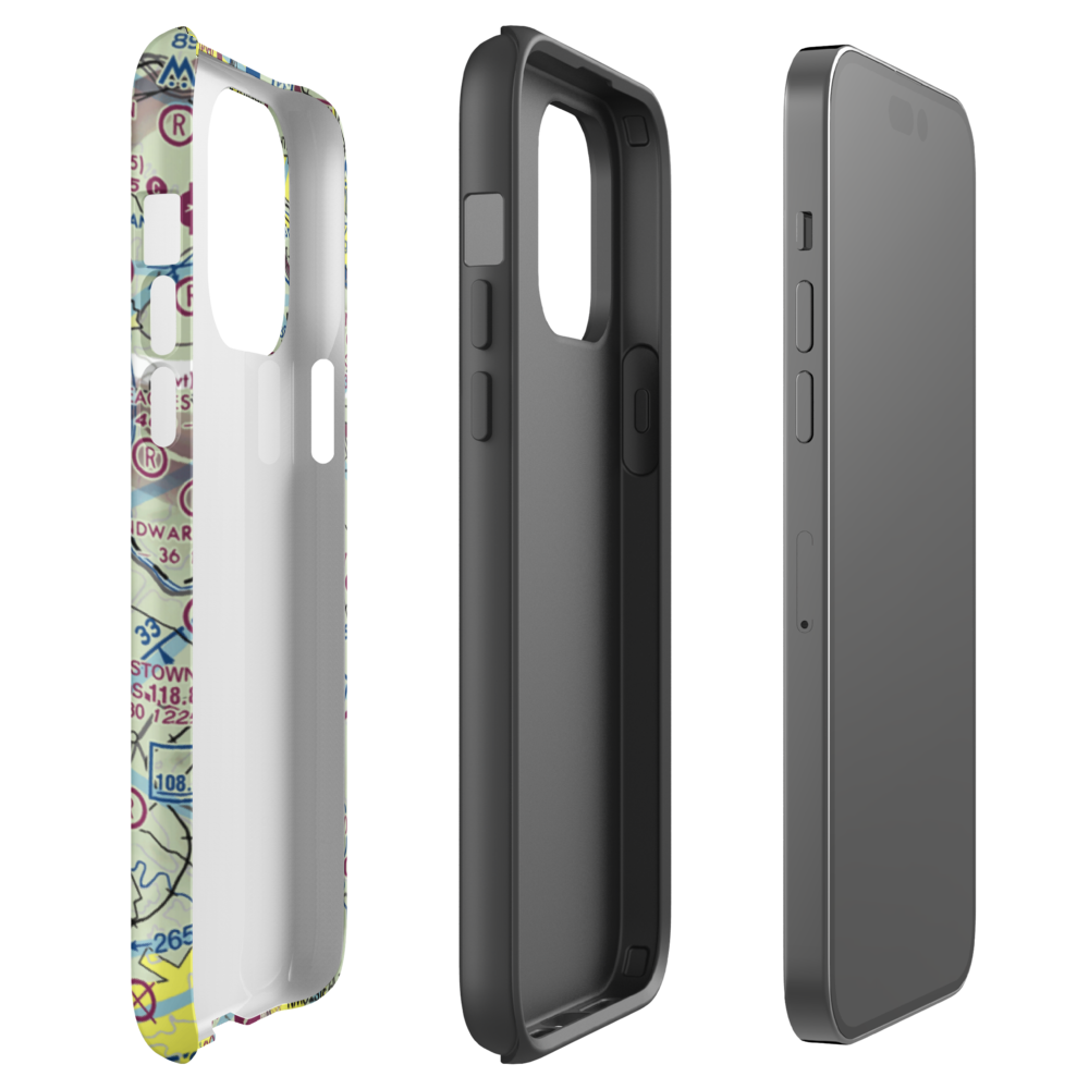 A G A Farms Airport (61PN) VFR Sectional  Tough iPhone Case iPhone 14 Pro Max model shown