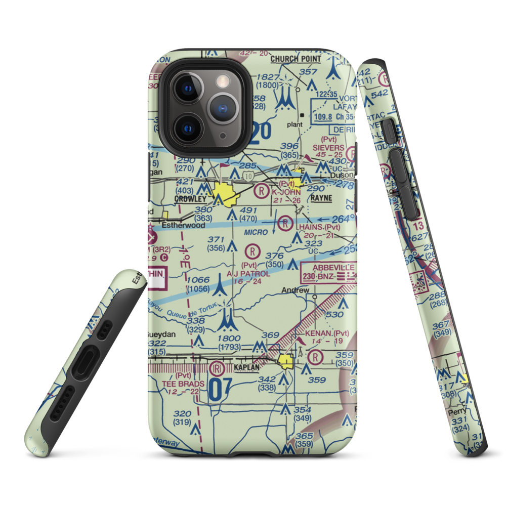 A J Patrol Airport (LS09) VFR Sectional  Tough iPhone Case iPhone 11 Pro model shown