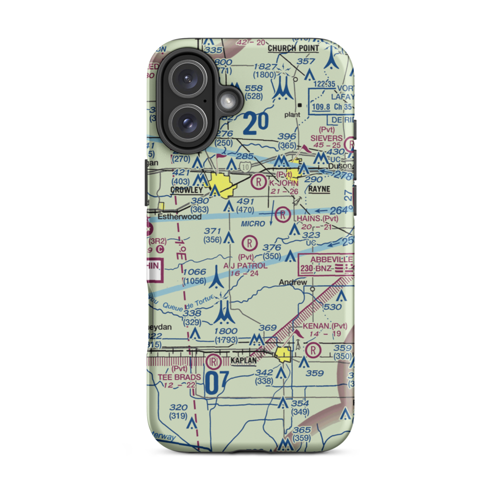 A J Patrol Airport (LS09) VFR Sectional  Tough iPhone Case iPhone 12 Pro model shown