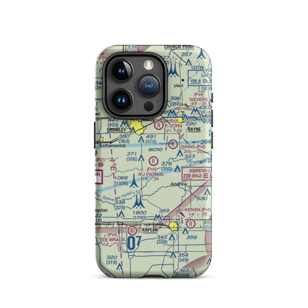 A J Patrol Airport (LS09) VFR Sectional  Tough iPhone Case iPhone 15 Pro model shown