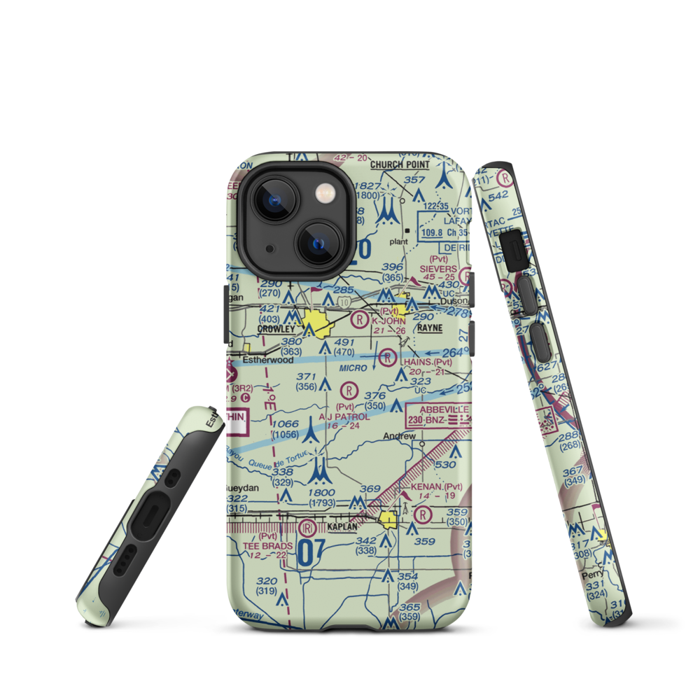 A J Patrol Airport (LS09) VFR Sectional  Tough iPhone Case iPhone 13 mini model shown