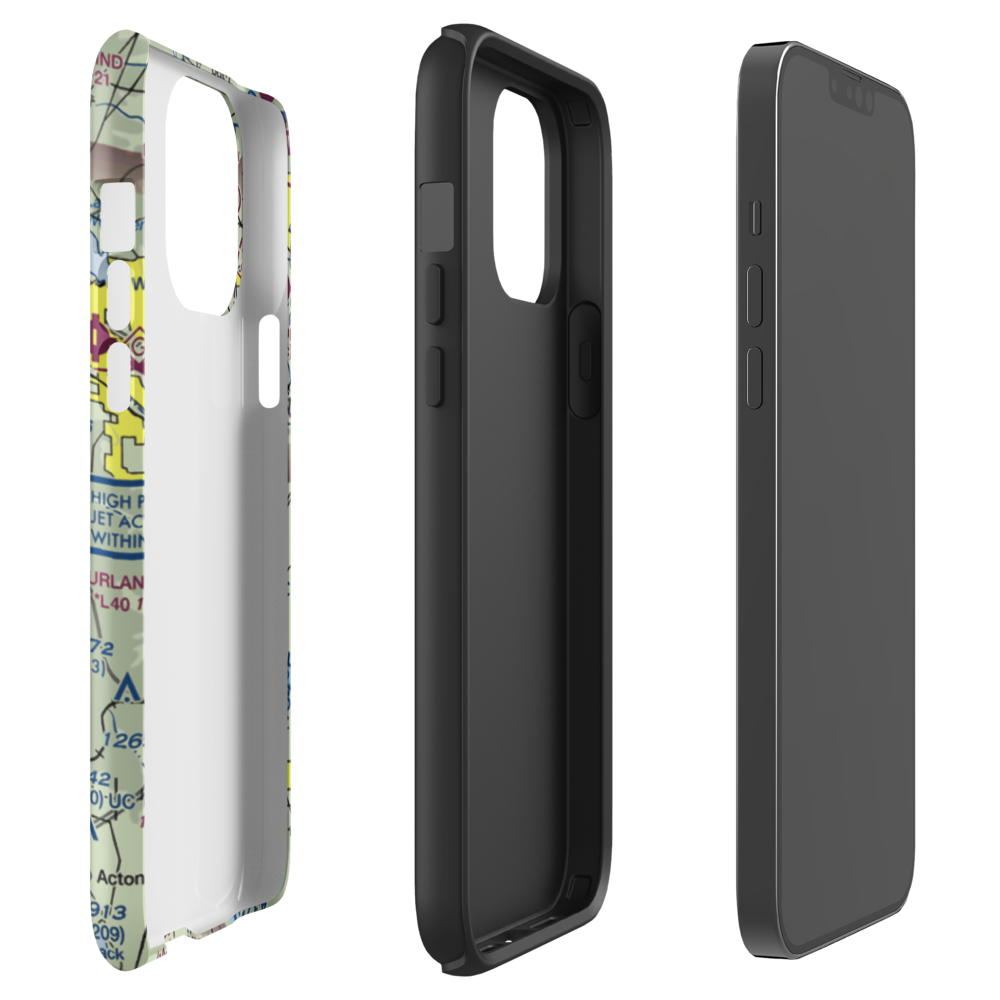A M I G O For Christ Airport (2TA9) VFR Sectional  Tough iPhone Case iPhone 13 Pro Max model shown