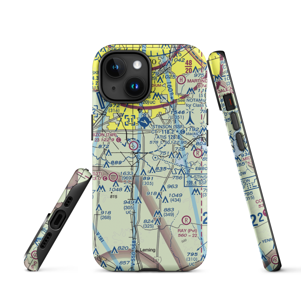A W Ranch Airport (XS79) VFR Sectional  Tough iPhone Case iPhone 15 model shown