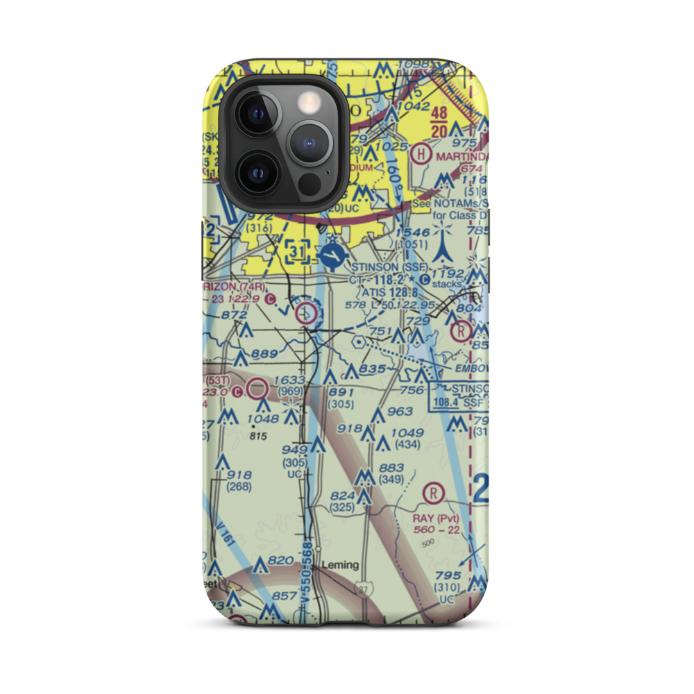A W Ranch Airport (XS79) VFR Sectional  Tough iPhone Case iPhone 12 Pro Max model shown