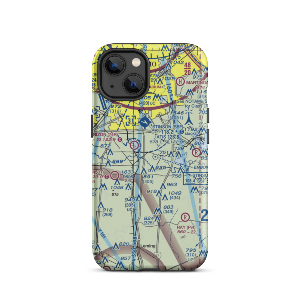 A W Ranch Airport (XS79) VFR Sectional  Tough iPhone Case iPhone 13 model shown