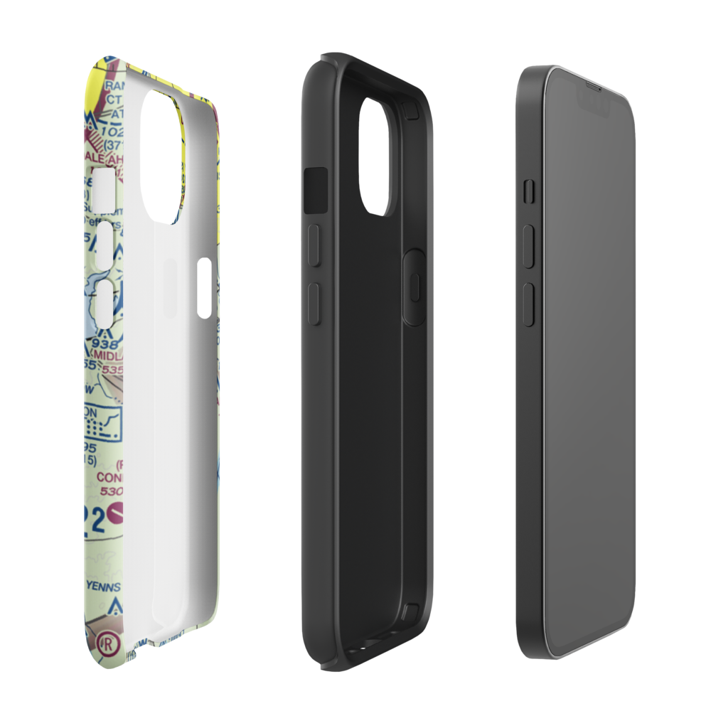 A W Ranch Airport (XS79) VFR Sectional  Tough iPhone Case iPhone 13 model shown