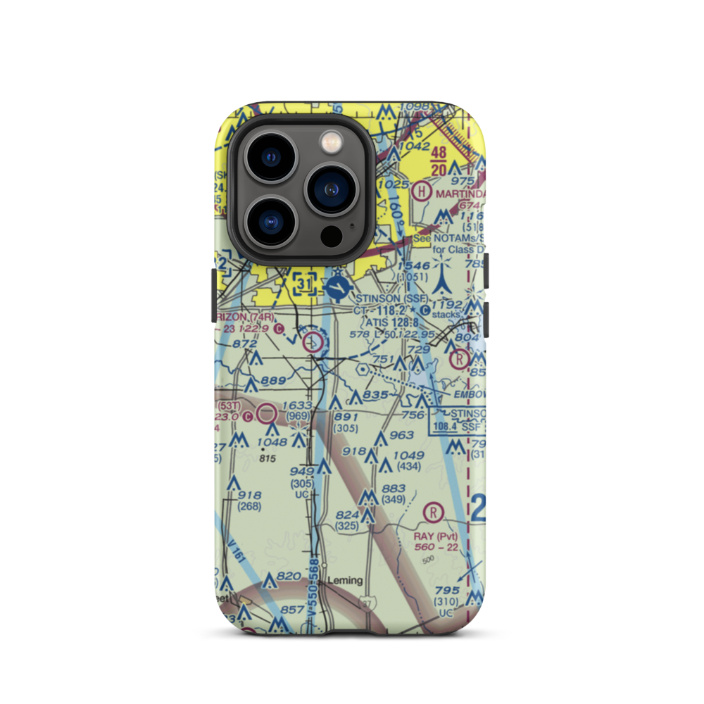 A W Ranch Airport (XS79) VFR Sectional  Tough iPhone Case iPhone 13 Pro model shown
