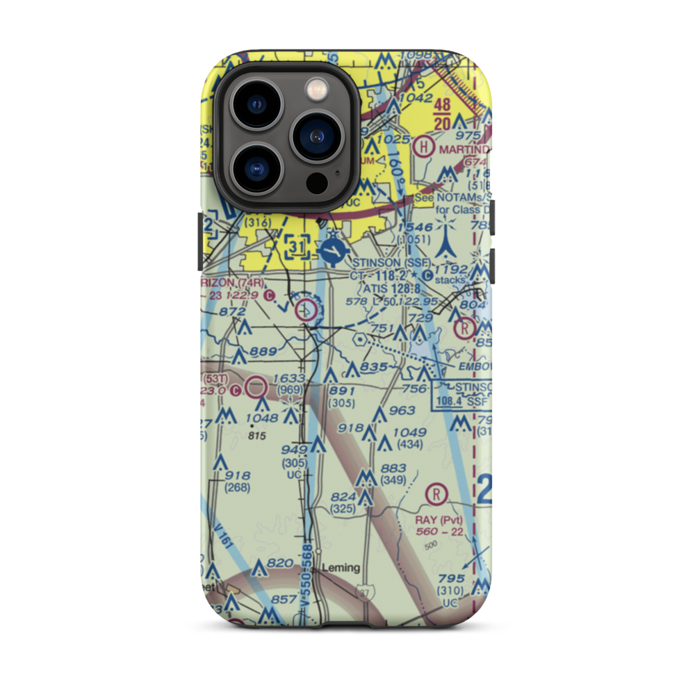 A W Ranch Airport (XS79) VFR Sectional  Tough iPhone Case iPhone 13 Pro Max model shown