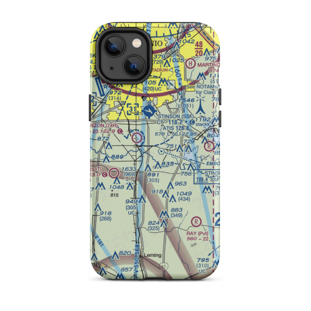 A W Ranch Airport (XS79) VFR Sectional  Tough iPhone Case iPhone 14 Plus model shown