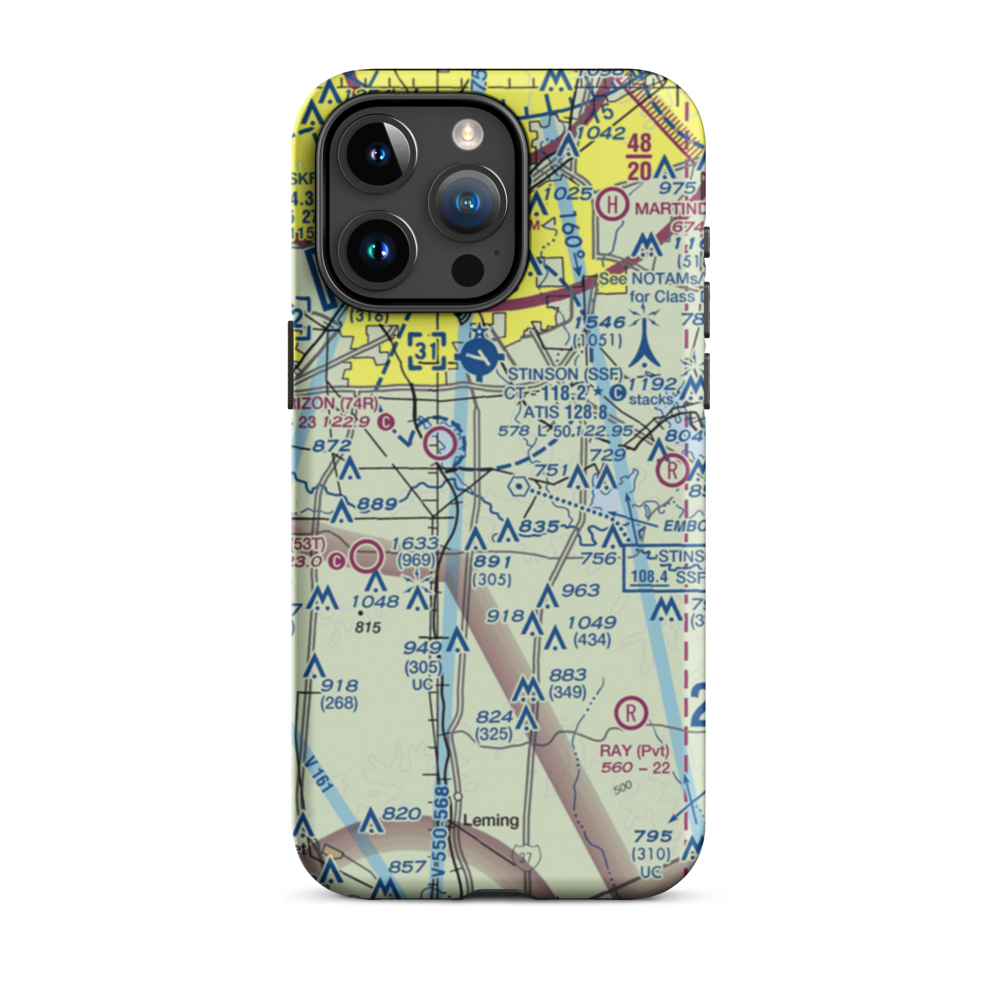 A W Ranch Airport (XS79) VFR Sectional  Tough iPhone Case iPhone 15 Pro Max model shown