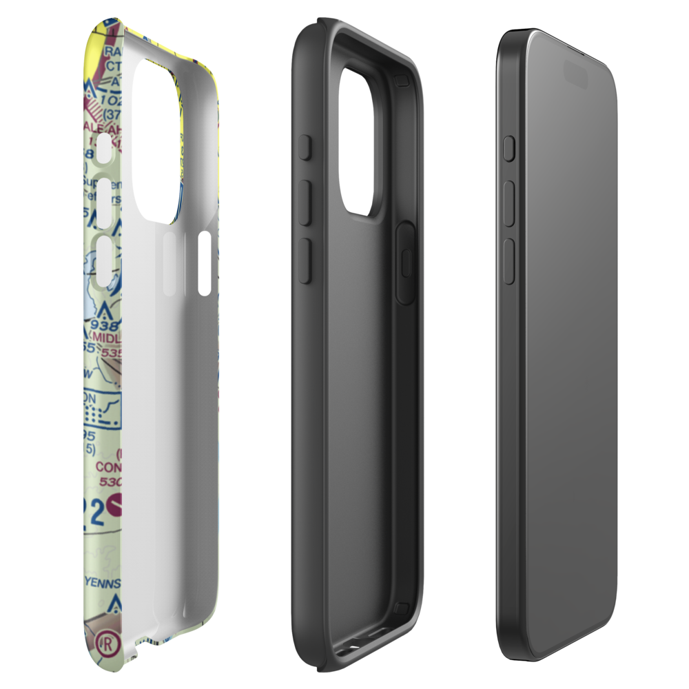 A W Ranch Airport (XS79) VFR Sectional  Tough iPhone Case iPhone 15 Pro Max model shown