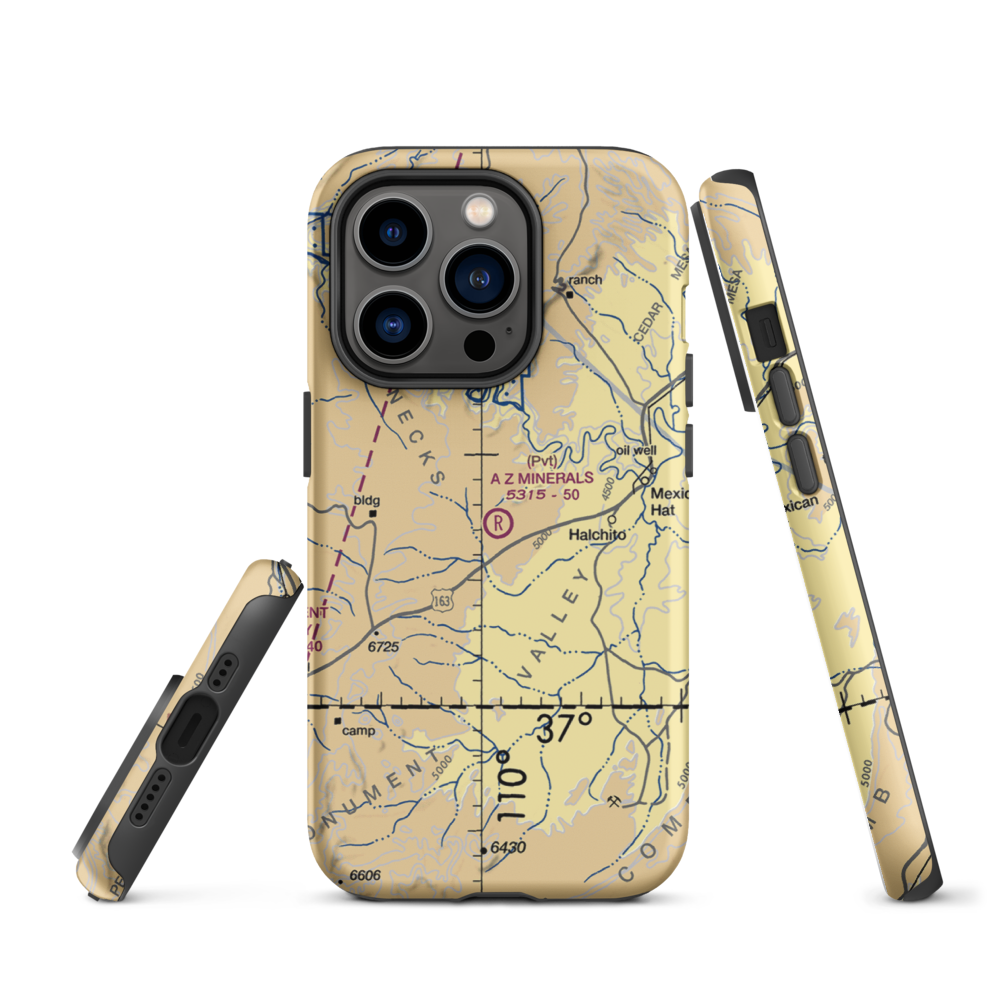 A Z Minerals Corporation Airport (03UT) VFR Sectional  Tough iPhone Case iPhone 14 Pro model shown