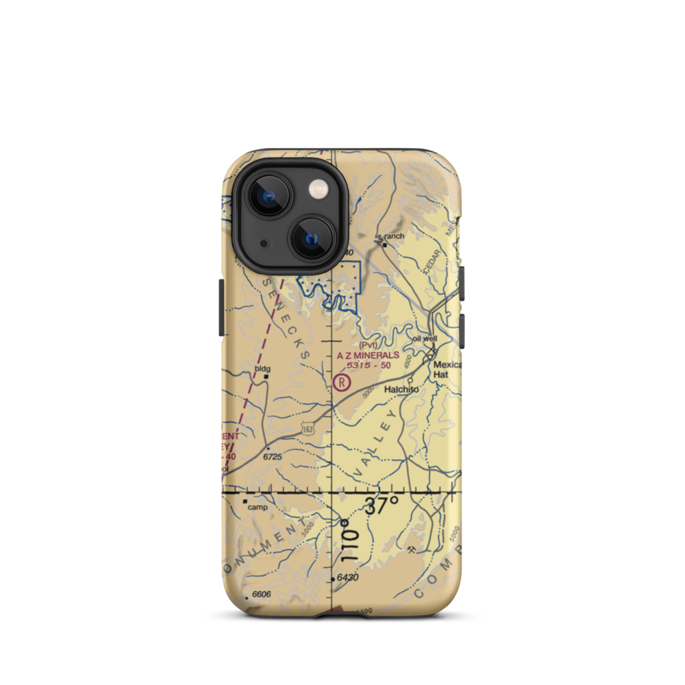 A Z Minerals Corporation Airport (03UT) VFR Sectional  Tough iPhone Case iPhone 13 mini model shown