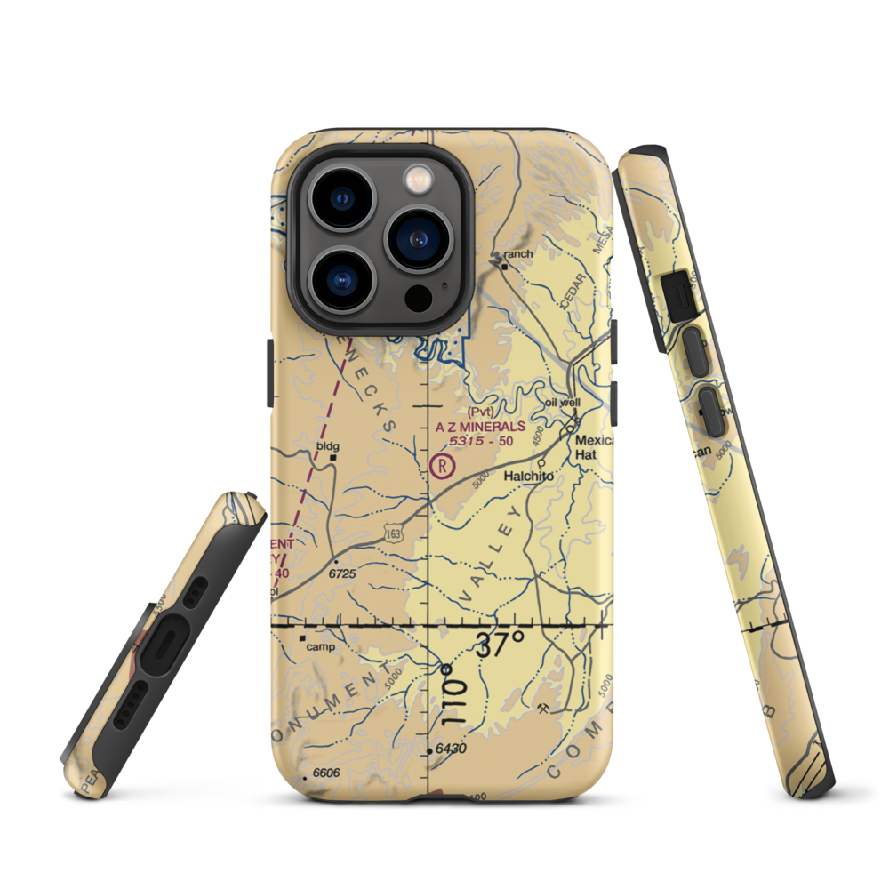 A Z Minerals Corporation Airport (03UT) VFR Sectional  Tough iPhone Case iPhone 13 Pro model shown