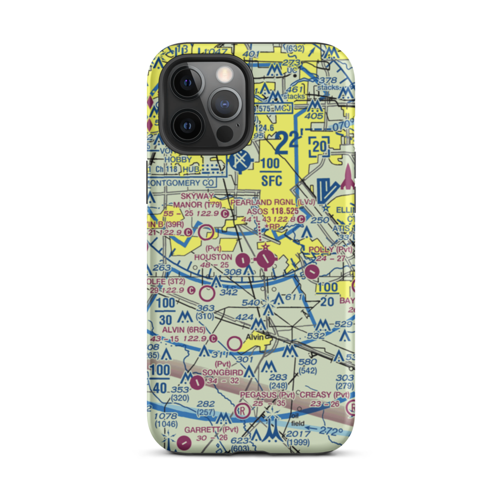 A&A Flying Service Airport (XS39) VFR Sectional  Tough iPhone Case iPhone 12 Pro Max model shown