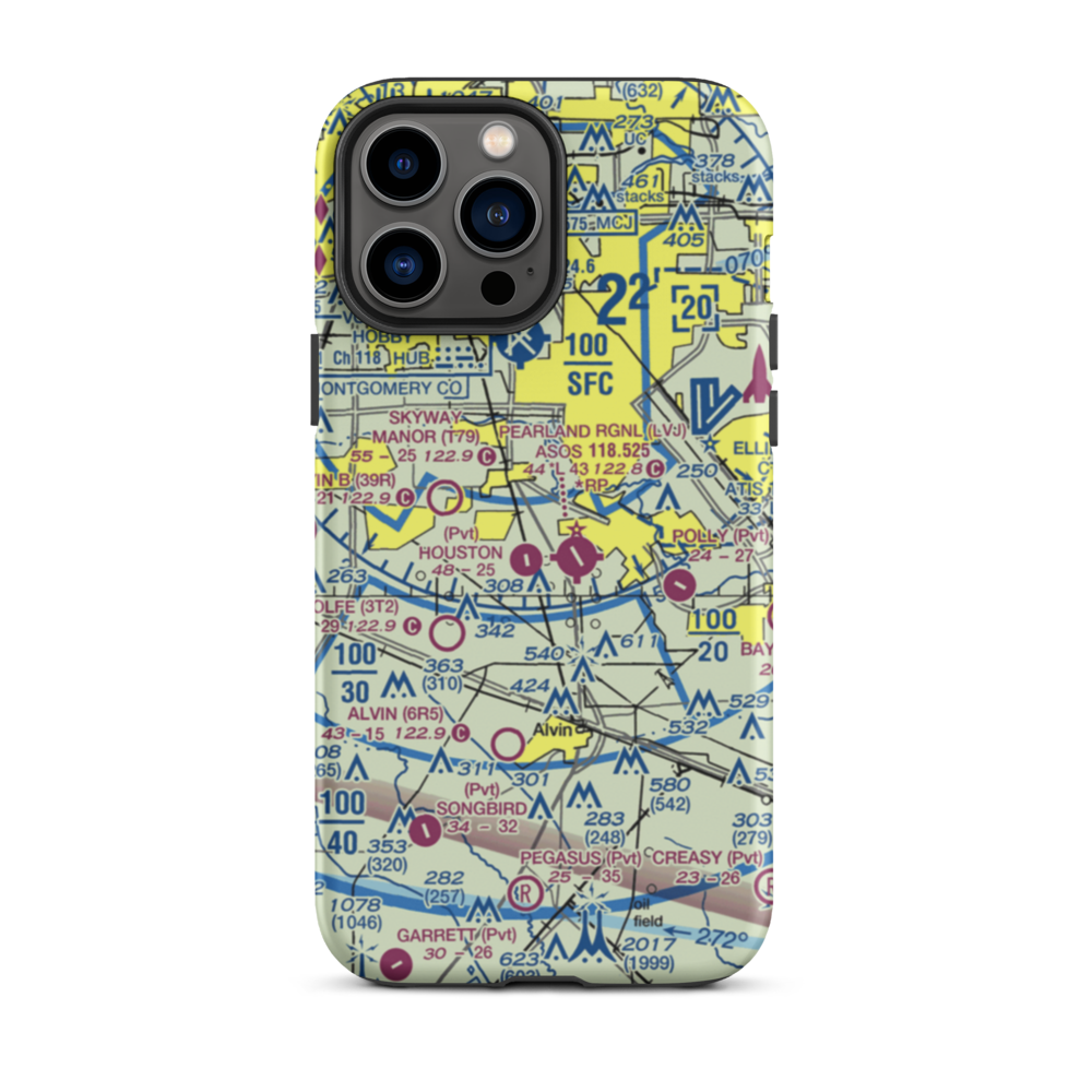 A&A Flying Service Airport (XS39) VFR Sectional  Tough iPhone Case iPhone 13 Pro Max model shown