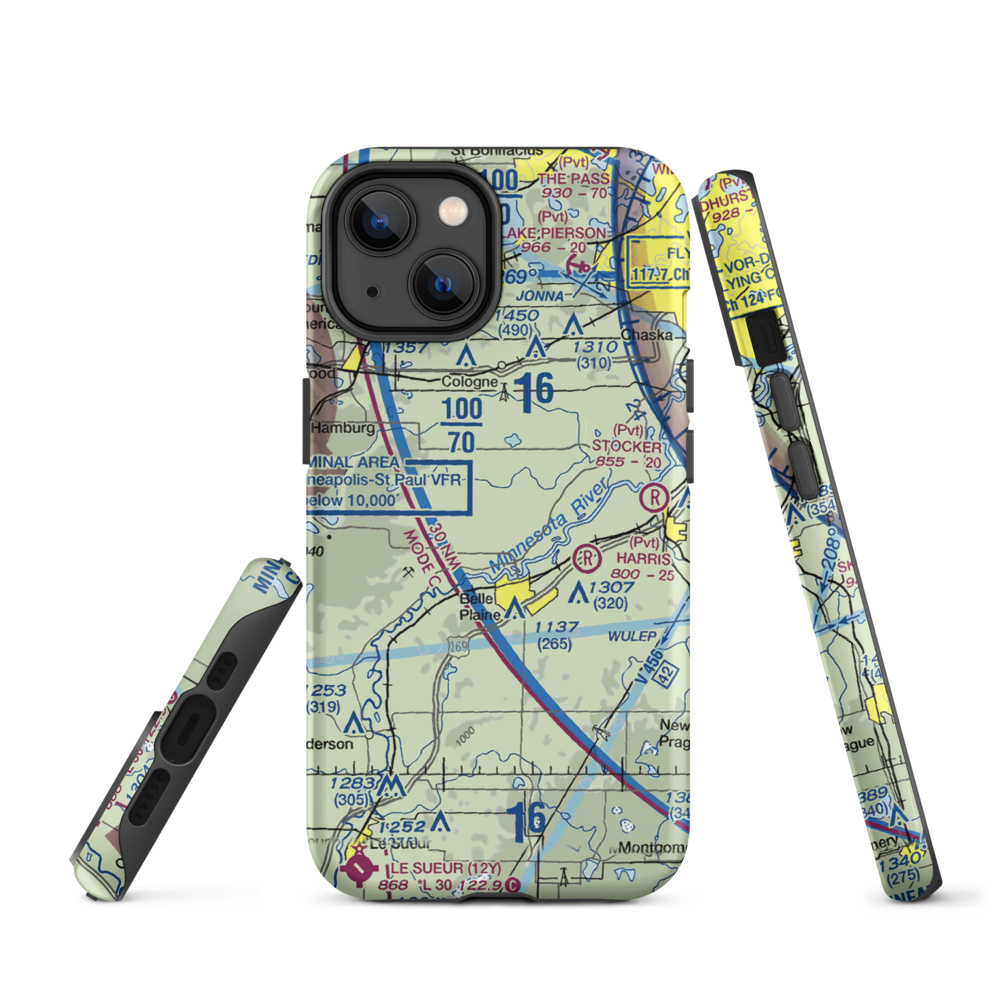 A.R.S. Sport Strip (7Y7) VFR Sectional  Tough iPhone Case iPhone 14 model shown