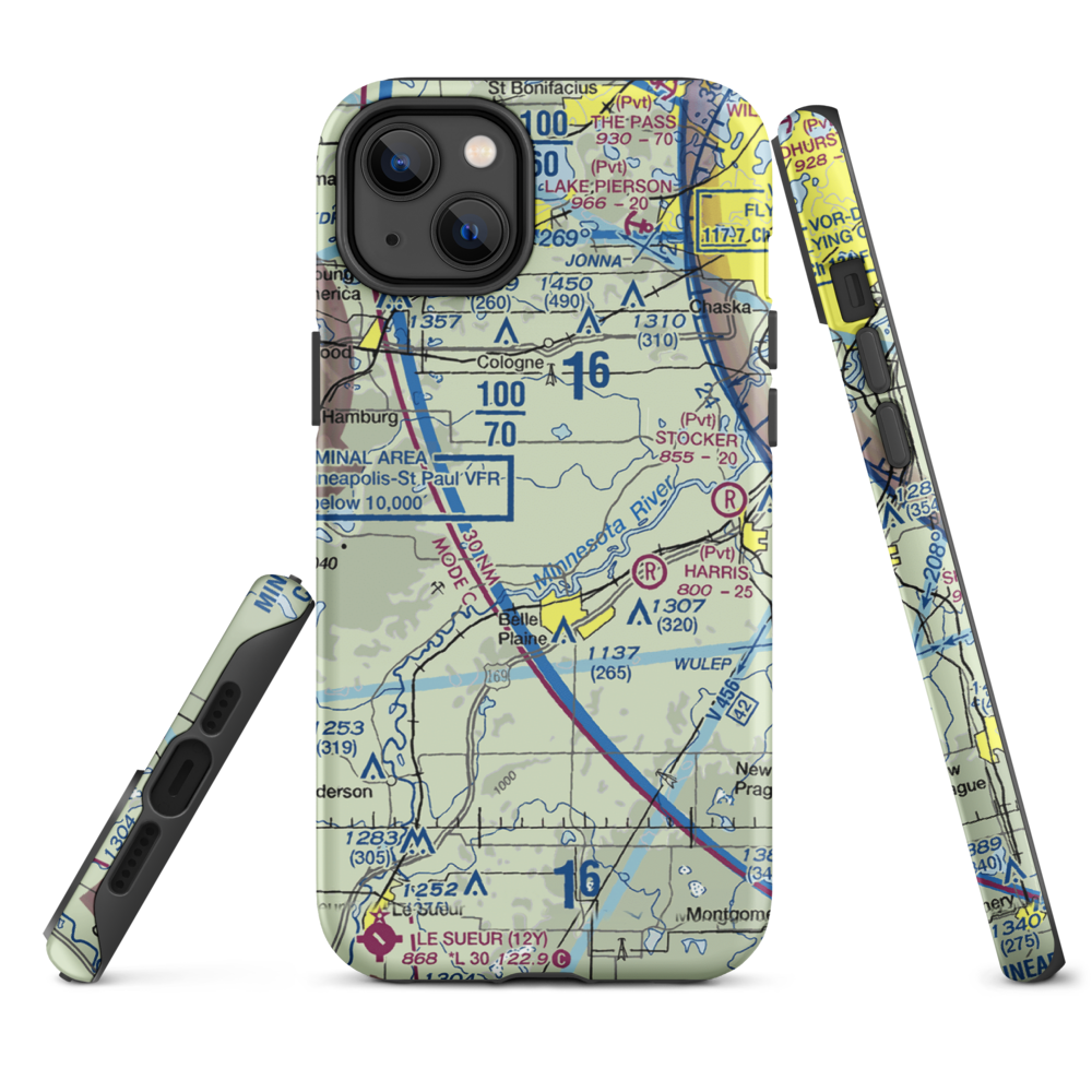 A.R.S. Sport Strip (7Y7) VFR Sectional  Tough iPhone Case iPhone 14 Plus model shown