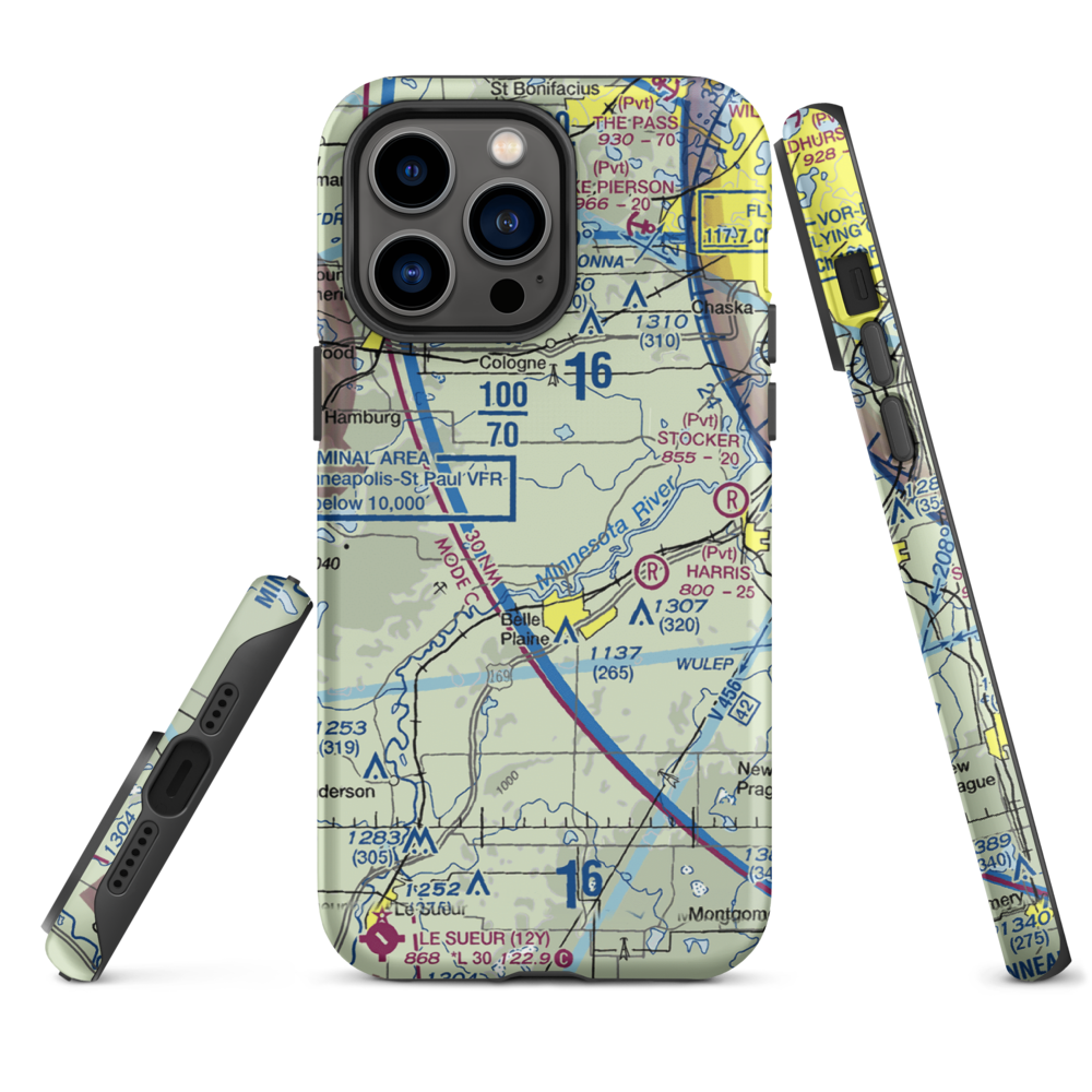 A.R.S. Sport Strip (7Y7) VFR Sectional  Tough iPhone Case iPhone 14 Pro Max model shown