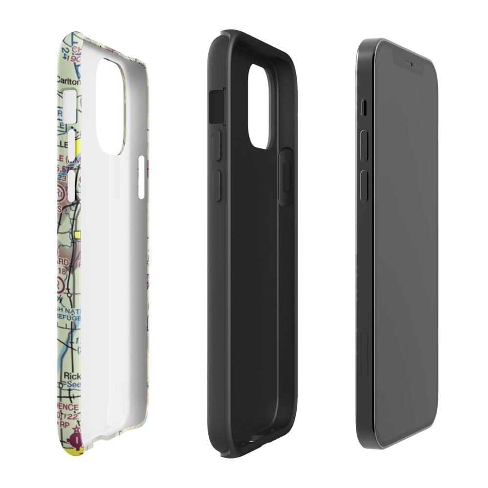 Abba's Airport (91OR) VFR Sectional  Tough iPhone Case iPhone 12 Pro model shown