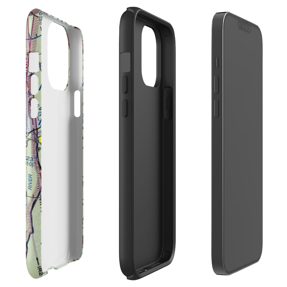 Abbeville Municipal Airport (0J0) VFR Sectional  Tough iPhone Case iPhone 13 Pro Max model shown