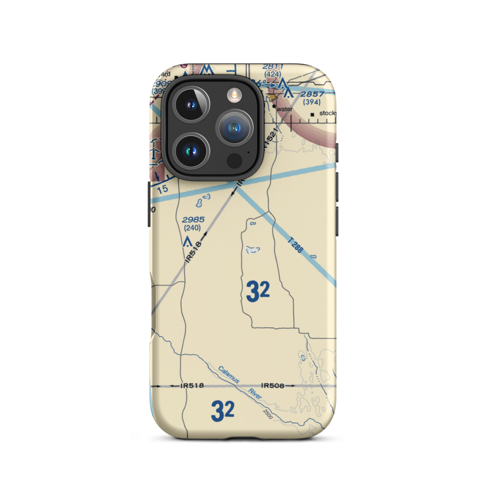 Abbott Airport (83NE) VFR Sectional  Tough iPhone Case iPhone 16 Pro model shown