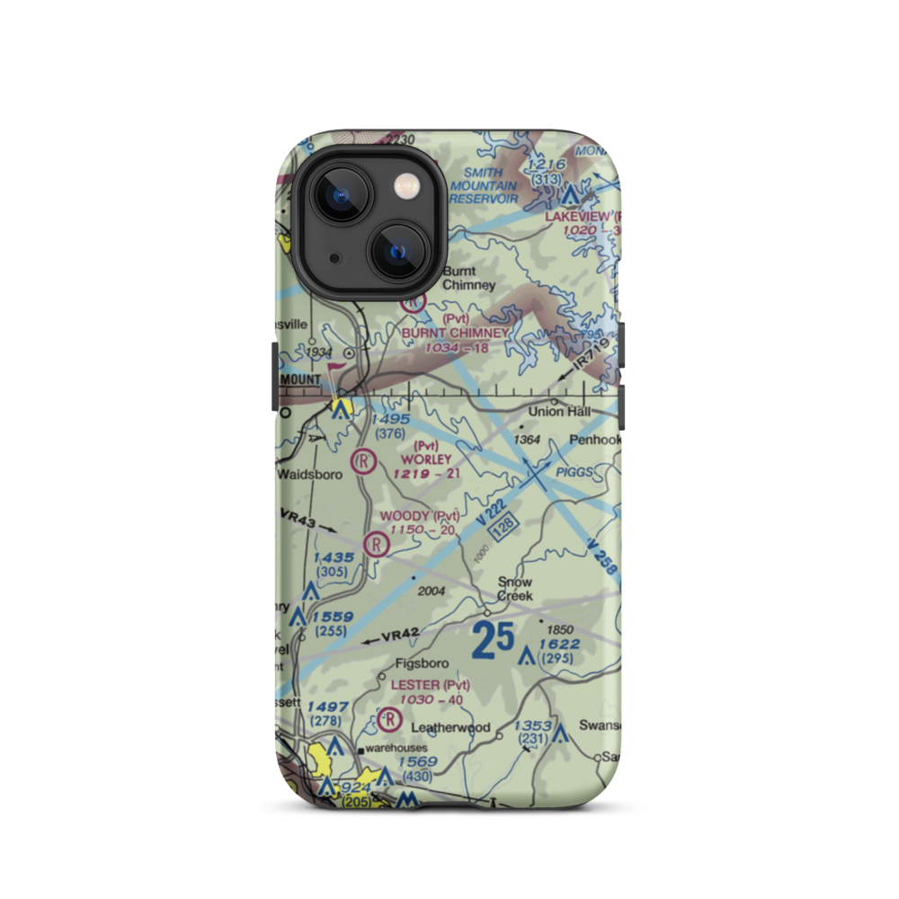 Abbott Airport (VG58) VFR Sectional  Tough iPhone Case iPhone 13 model shown