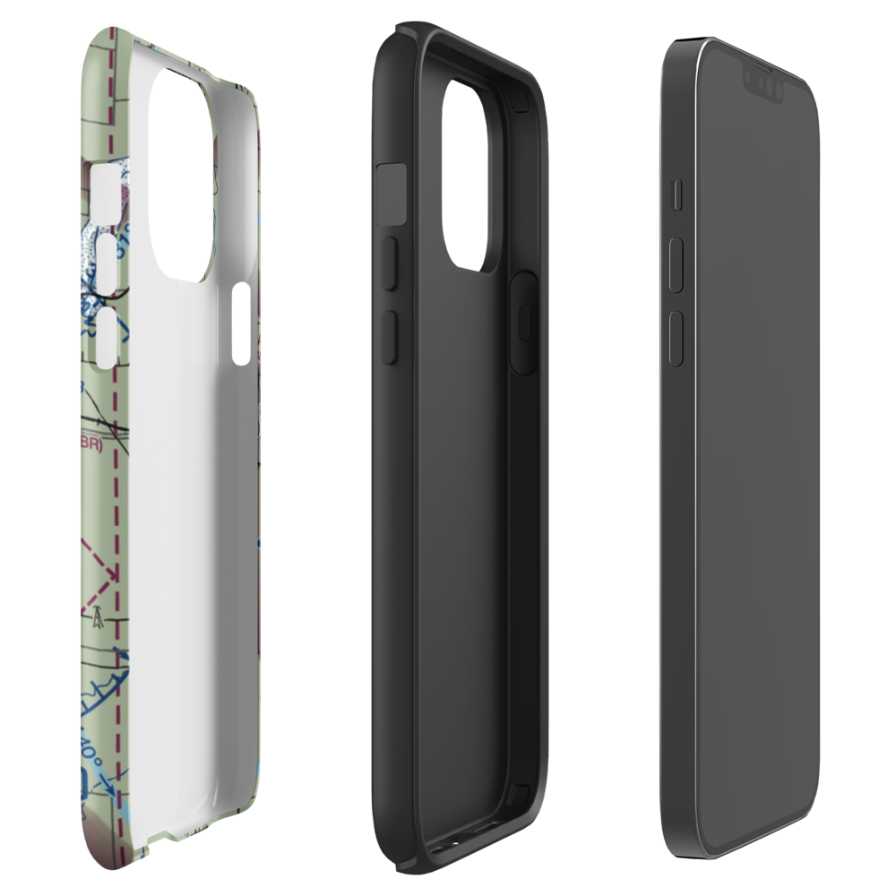 Aberdeen Regional Airport (ABR) VFR Sectional  Tough iPhone Case iPhone 13 Pro Max model shown