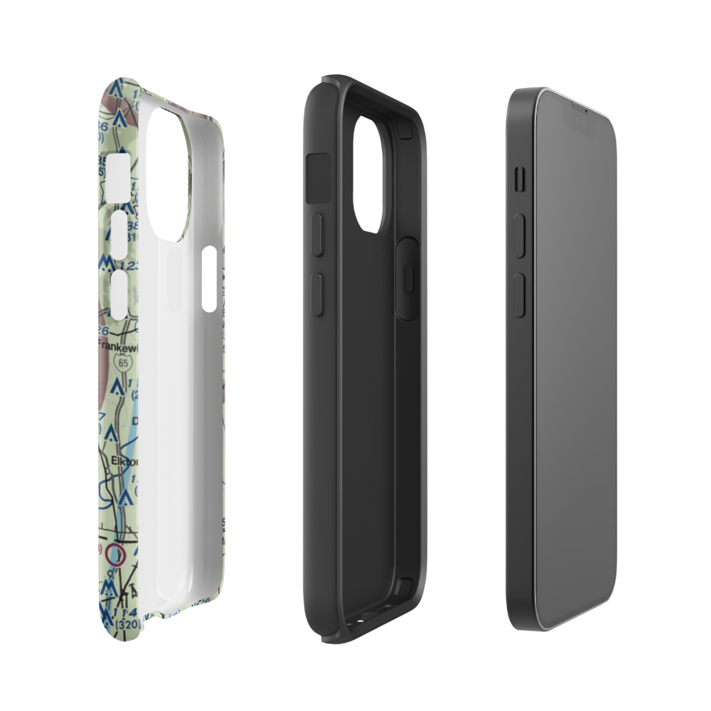 Abernathy Field (GZS) VFR Sectional  Tough iPhone Case iPhone 13 mini model shown