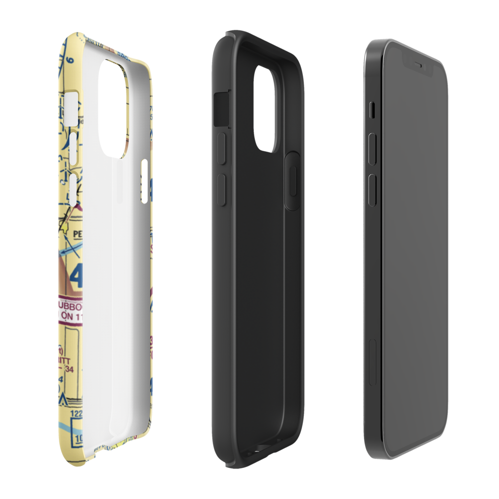Abernathy Municipal Airport (F83) VFR Sectional  Tough iPhone Case iPhone 12 Pro model shown