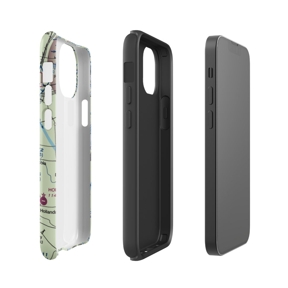 Abide Airpark (MS30) VFR Sectional  Tough iPhone Case iPhone 13 mini model shown