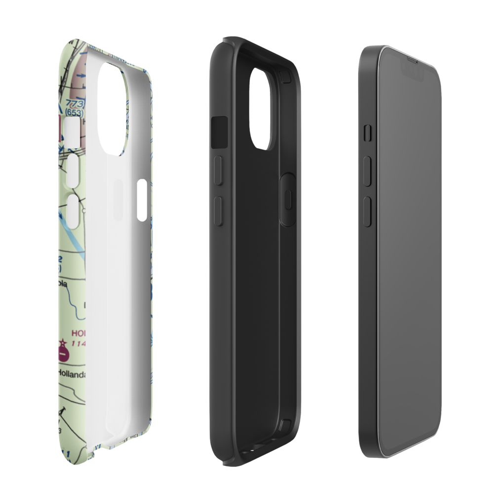 Abide Airpark (MS30) VFR Sectional  Tough iPhone Case iPhone 13 model shown