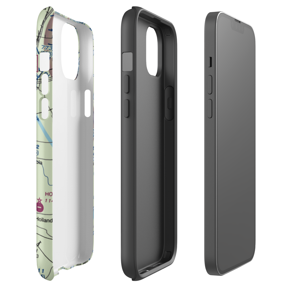 Abide Airpark (MS30) VFR Sectional  Tough iPhone Case iPhone 14 Plus model shown