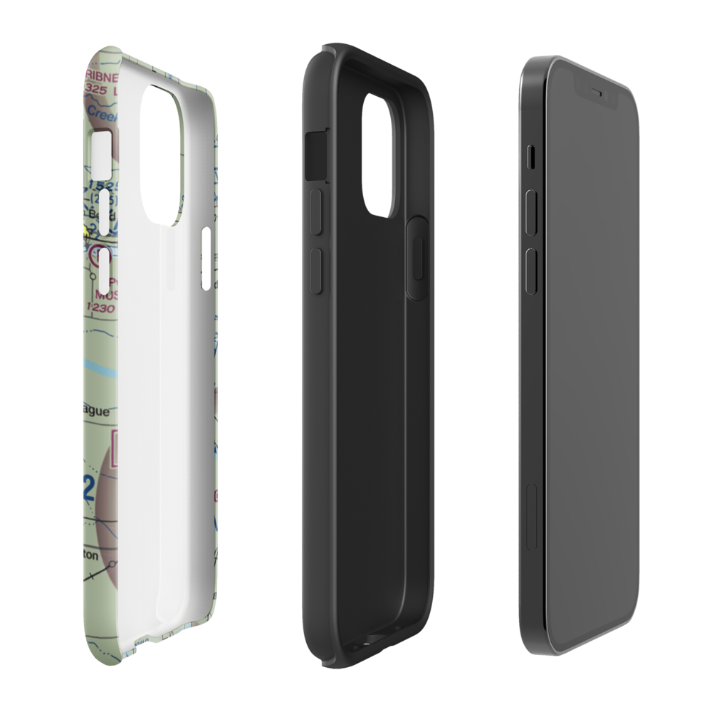 Abie Sky Ranch Airport (NE27) VFR Sectional  Tough iPhone Case iPhone 12 Pro model shown