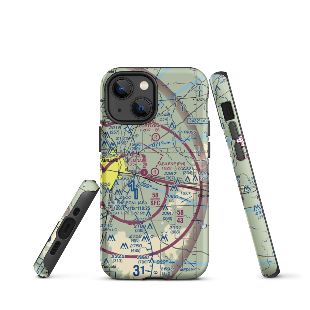 Abilene Executive Airpark (TX00) VFR Sectional  Tough iPhone Case iPhone 13 mini model shown